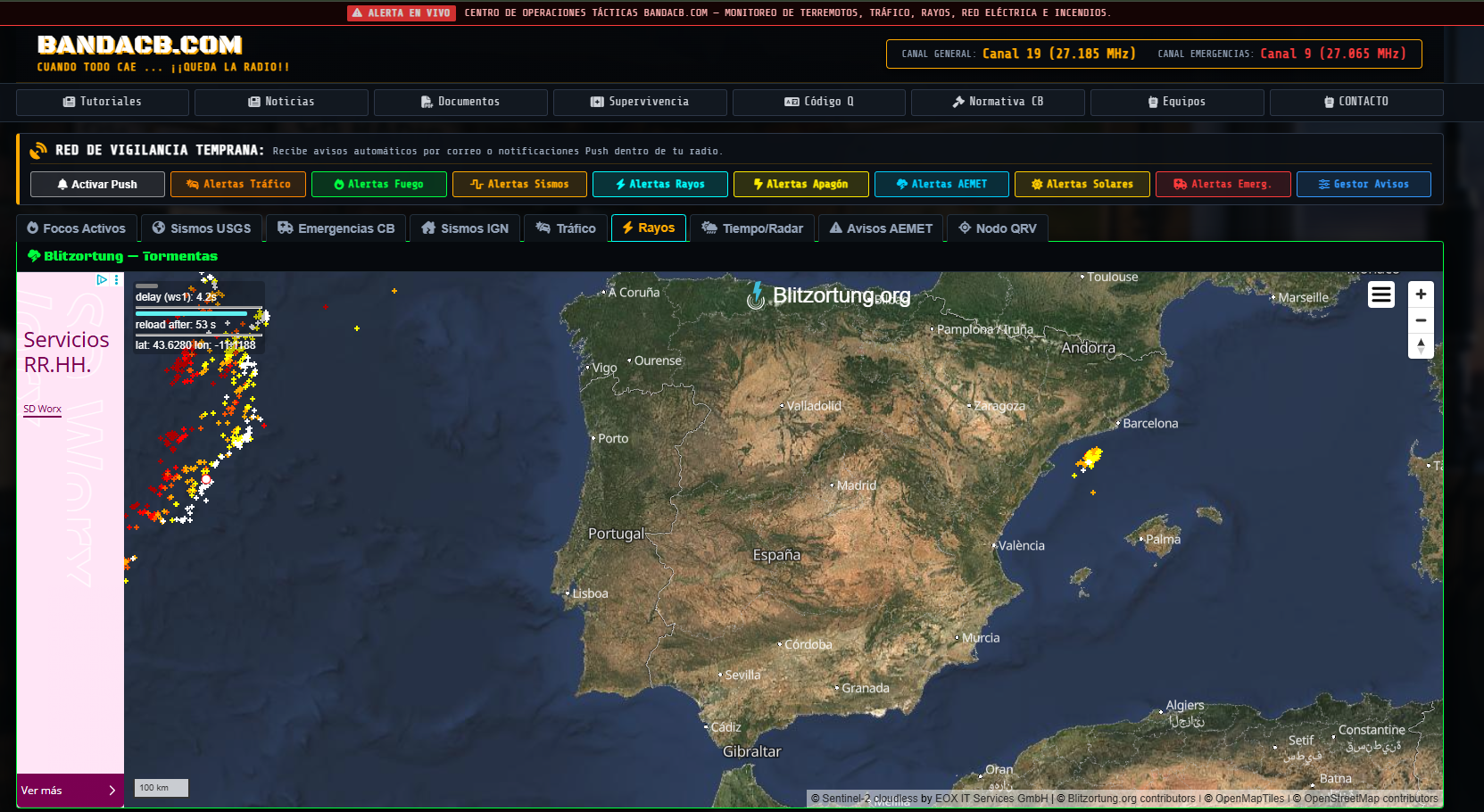 Radar de Rayos y Tormentas